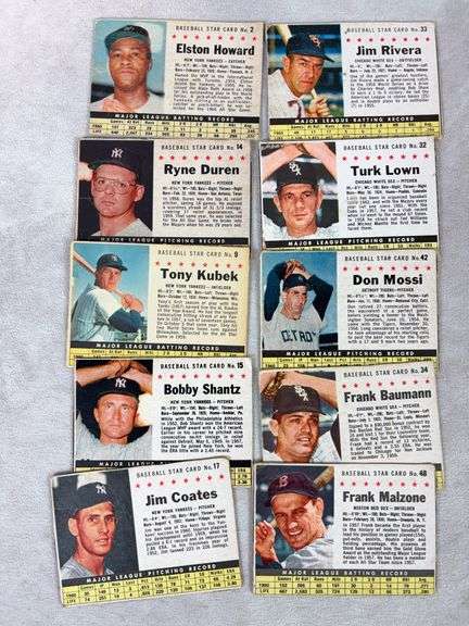1961 Post BB 35 Card Lot  VG to EXMT