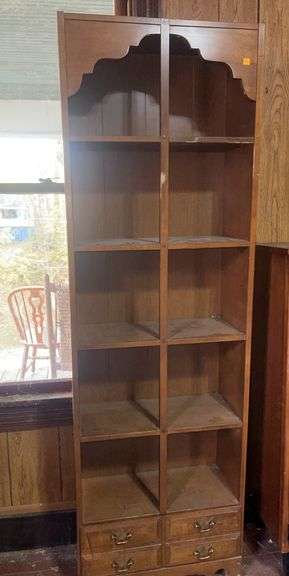 Antique Wooden Storage Shelf
