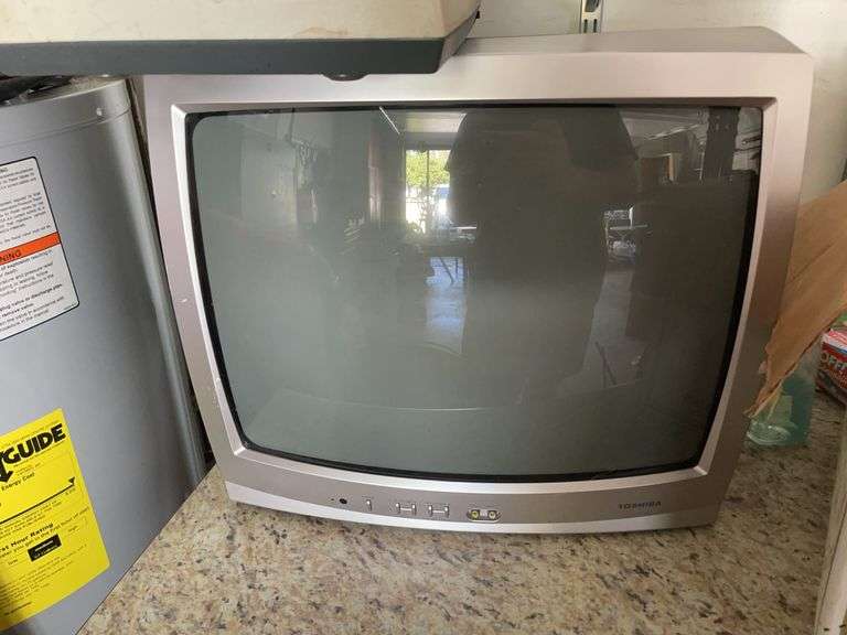 Burroughs adding machine & Toshiba TV