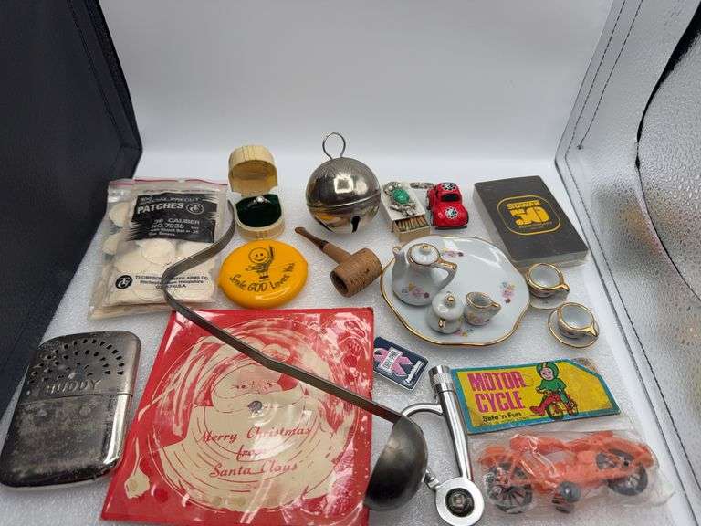 Santa 78 rpm Record, Buddy Hand Warmer, Corn Cob Pipe