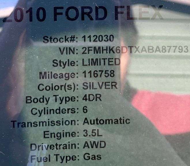 2010 Silver AWD Ford Flex