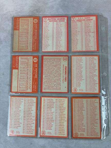 1964 Topps BB 9 Card Special Nice Lot - LLers, Stars and X-Lists EX- to EXMT