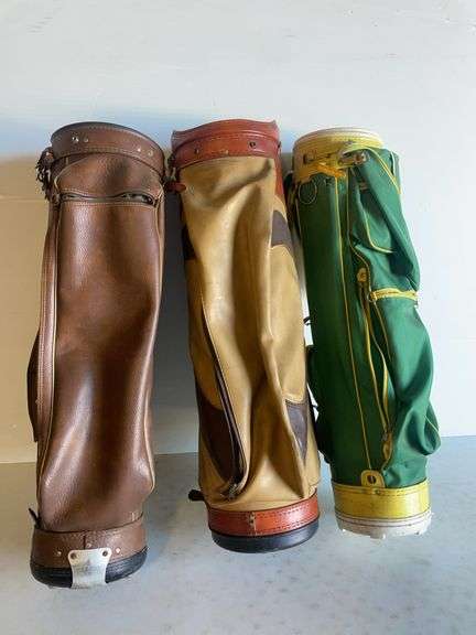 (3) vintage golf bags - Arnold Palmer, Wilson, and St. Andrews