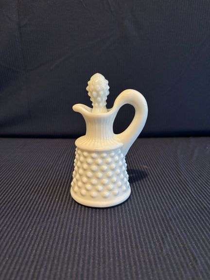 Fenton Hobnail milk glass Oil Dish