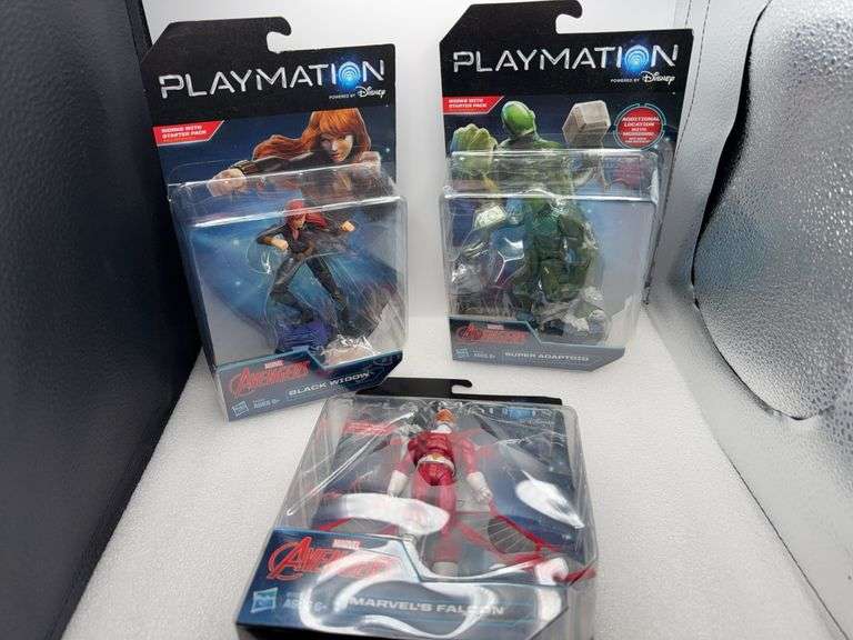 Disney Hasbro Playmation Figures Marvel’s Falcon Super Adaption And Black Widow