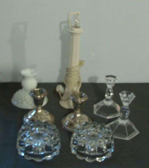 LOT CANDLE HOLDERS