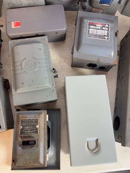 Antique electrical safety switch boxes and other electrical boxes