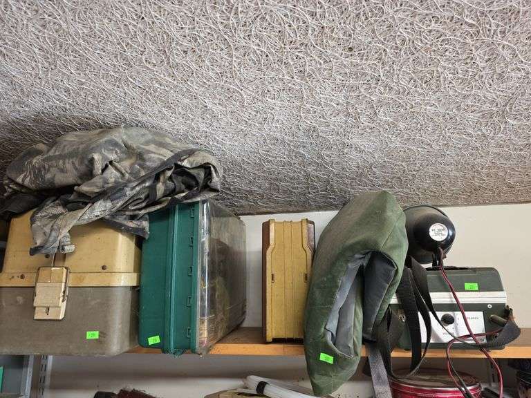 Fishing tackle boxes, cushion & speaker