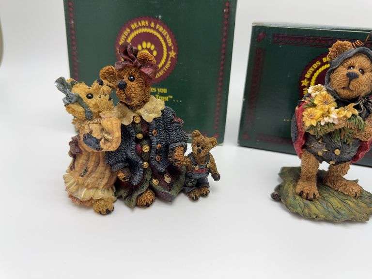3 Boyds Bears From the Bearstone Collection With Boxes