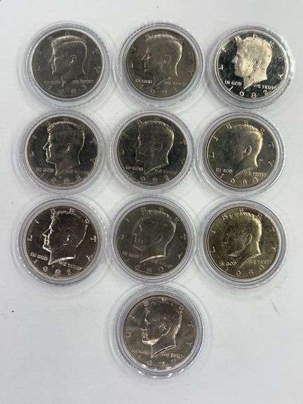 (10) Kennedy Half Dollars (1979-1983)