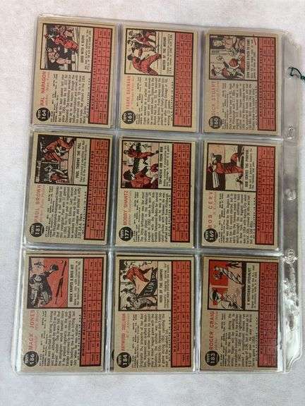 1962 Topps BB 58 Card Lot - Nice - EX-NM
