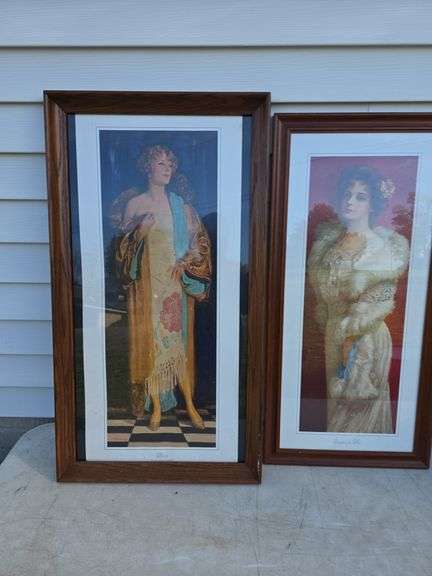 LOT OF 2 LADY PRINTS