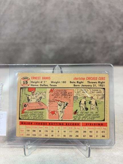 Ernie Banks - 1956 Topps WB #15 - Nice Card - EXMT