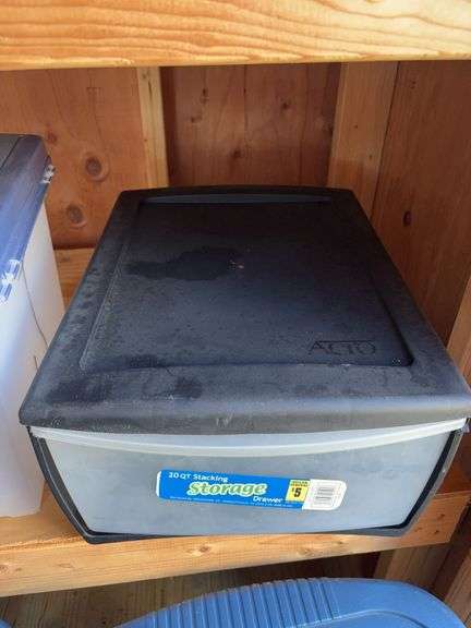 Igloo & Coleman coolers & (2) plastic storage totes