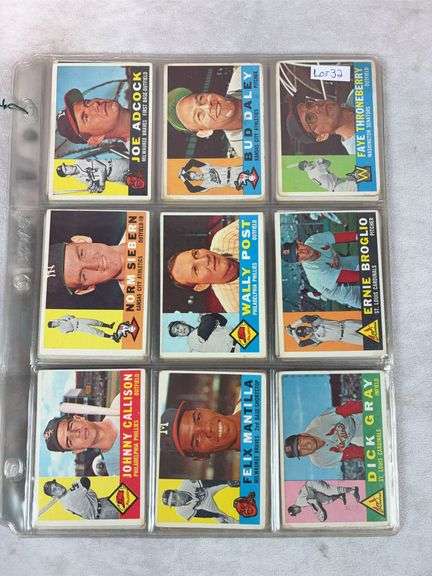 1960 Topps BB 54 Card Lot  EX- to EXMT