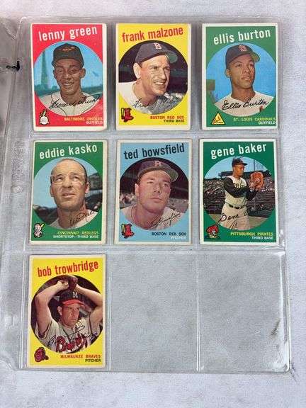 1959 Topps BB 34 Card Lot EX- to EXMT