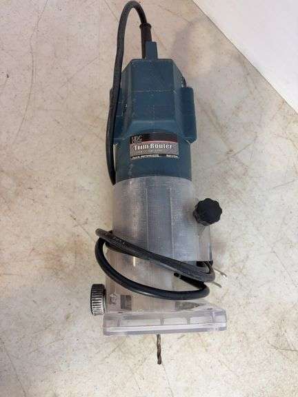 Craftsman jig saw, Black and Decker router, router bits, and trim router