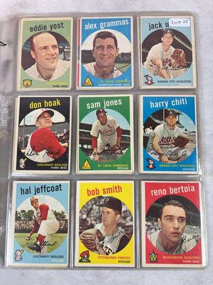1959 Topps BB 34 Card Lot  EX- to EXMT