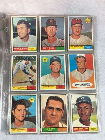1961 Topps BB 45 Card Lot - Nice Ex to EXMT
