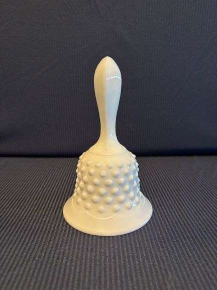 Fenton Hobnail milk glass Bell