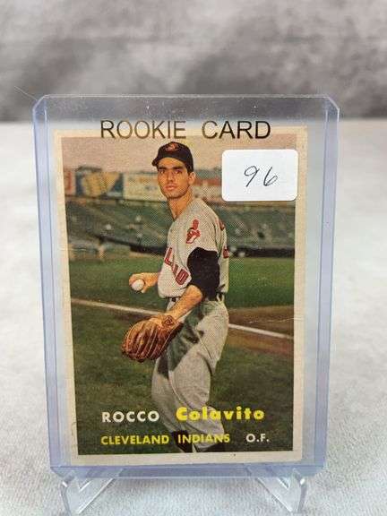 Rocky Colavito 1957 Topps Rookie, slight crease