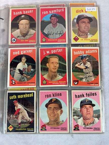 1959 Topps BB 34 Card Lot EX- to EXMT