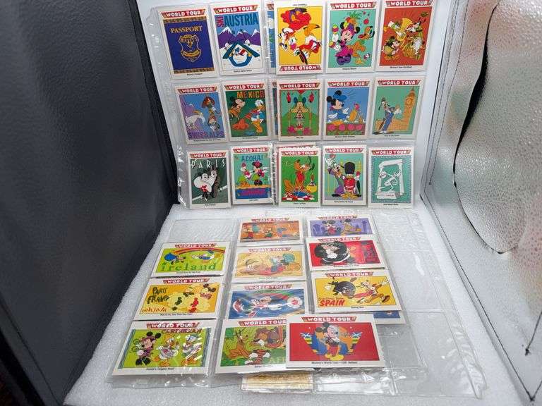 Assortment of World Tour  Disney Cards In Protective  Sheets
