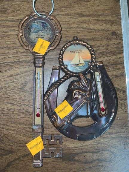 Augusta Georgia Key Thermometer, Atlantic City NJ Horse Thermometer