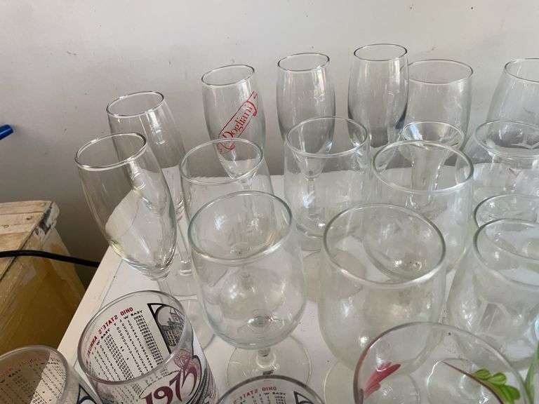 Large lot of Ohio state cups, flower cups & goblets