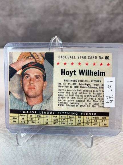 1961 Post BB #80 Wilhelm, #167 Snider and #190 Martin