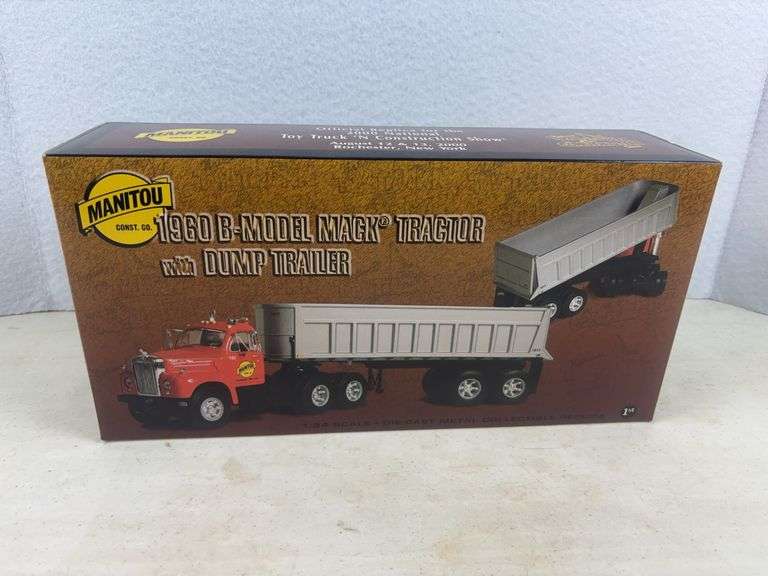 First Gear Manitou 1960B Model Mack Tractor w/Dump Trailer,1:34 Scale