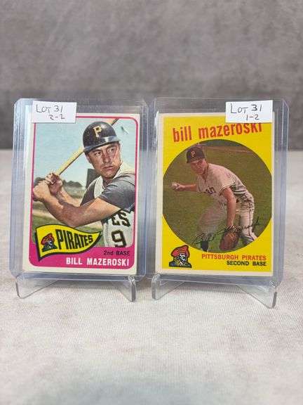 Bill Mazeroski - Topps 1959 #415 and 1965 #95 - Both EX+