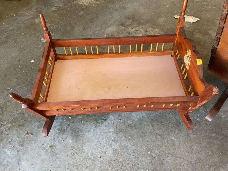 (2) wooden baby cradles