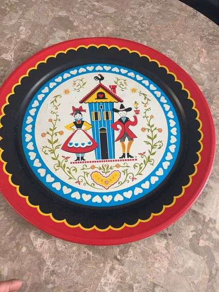 Vintage Pennsylvania Dutch 19” Serving Tray