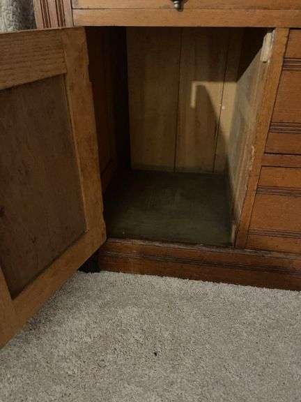 Antique oak washstand