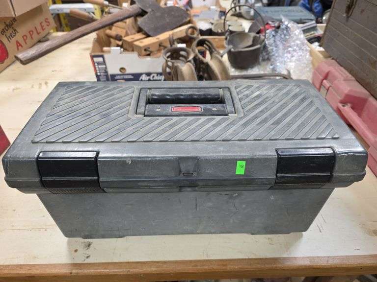 Rubbermaid Toolbox with contents