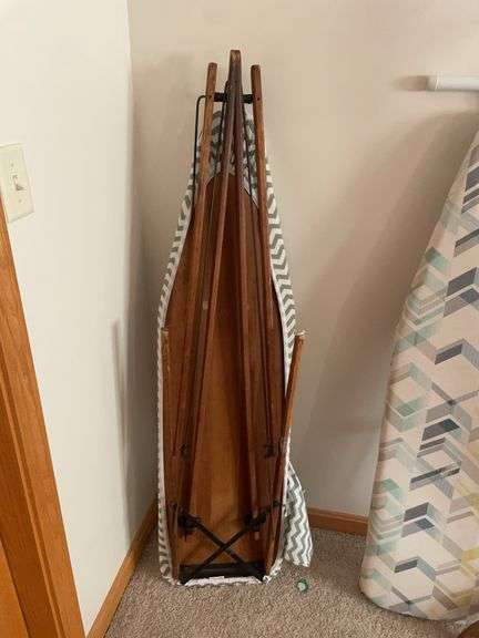 (2) ironing boards and coat tree