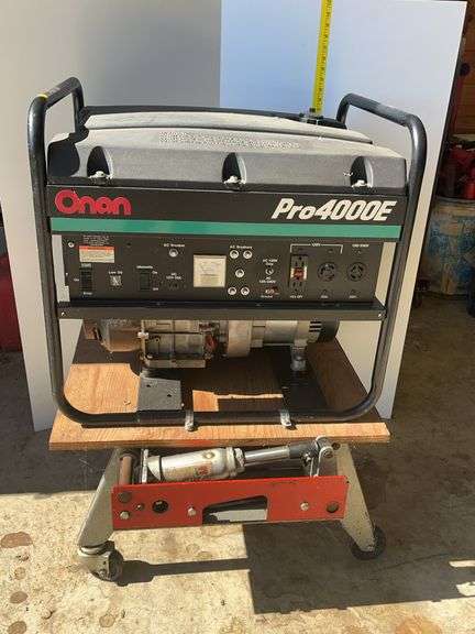Onan Pro4000E Generator on Rolling Cart