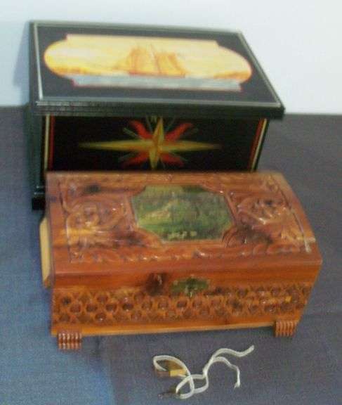 2 SMALL CHESTS , ONE HAS LOCK AND KEY