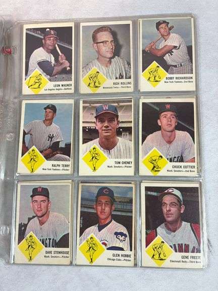 1963 Fleer BB 35/66 Card Starter Set With Cepeda VG to EXMT