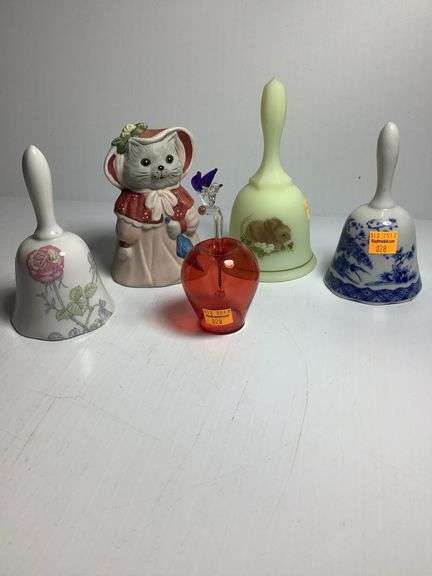 5 Hand Decorated Bells (Glass & China)