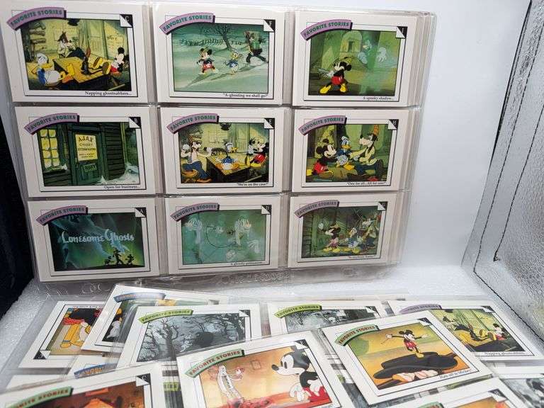 Assortment Of 1991 Disney Favorite Stories Collector Cards In Protector Sheets