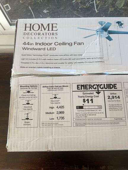 Home decorations 44 in. Indoor ceiling fan - appears NIB
