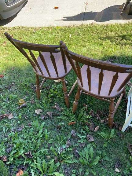 (4) chairs - wicker seat, swivel & others