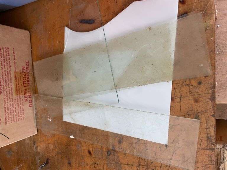 Large lot of stained glass pieces/parts, beveled glass pieces