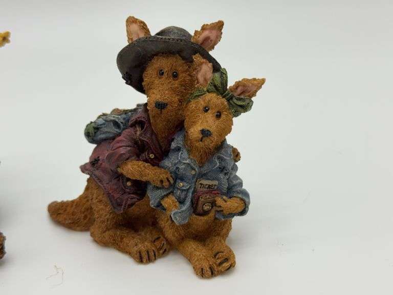 3 Bears From Boyds Bearstone Collection With Boxes
