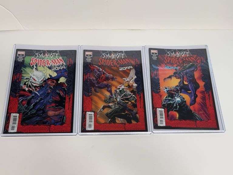 (3) Marvel Symbiote Spiderman 2099 Comics w/ Protective Sleeves