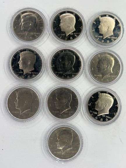 (10) Kennedy Half Dollars (1983-1986)