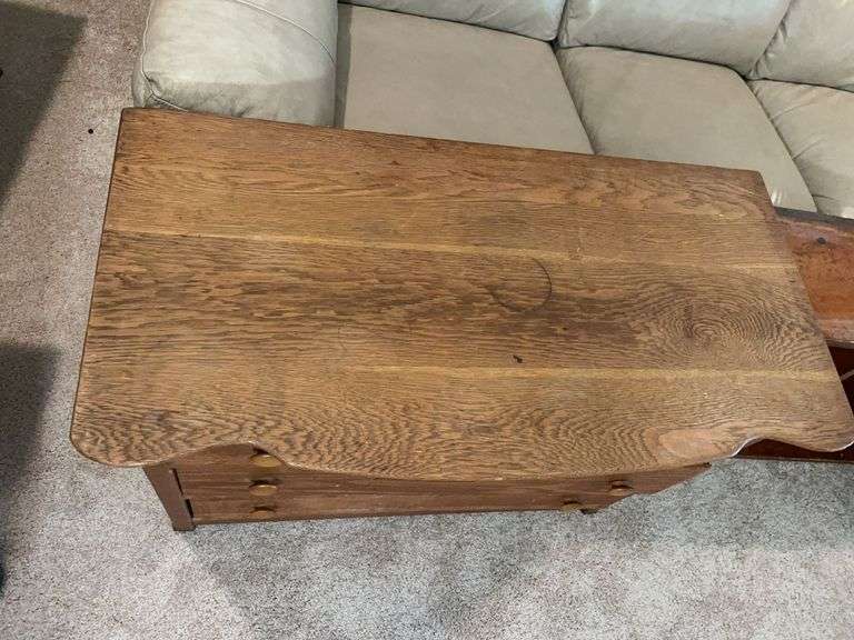 Wooden chest of drawers and other shelf