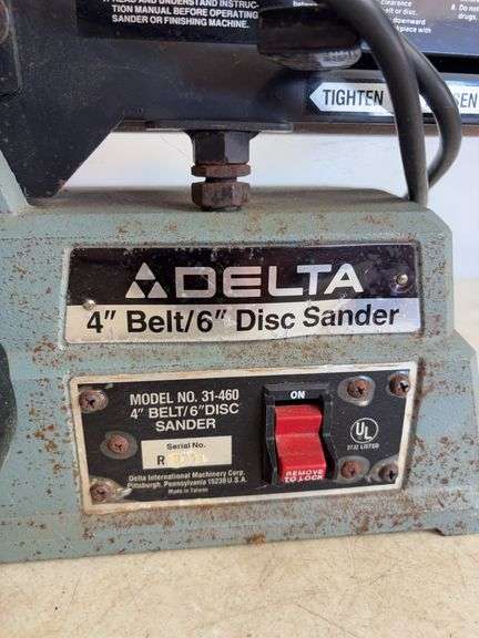 Delta 4" belt/6" disc sander with extra sanding belt